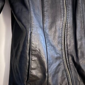 Black leather jacket